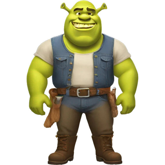 Redneck, shrek, beefy emoji