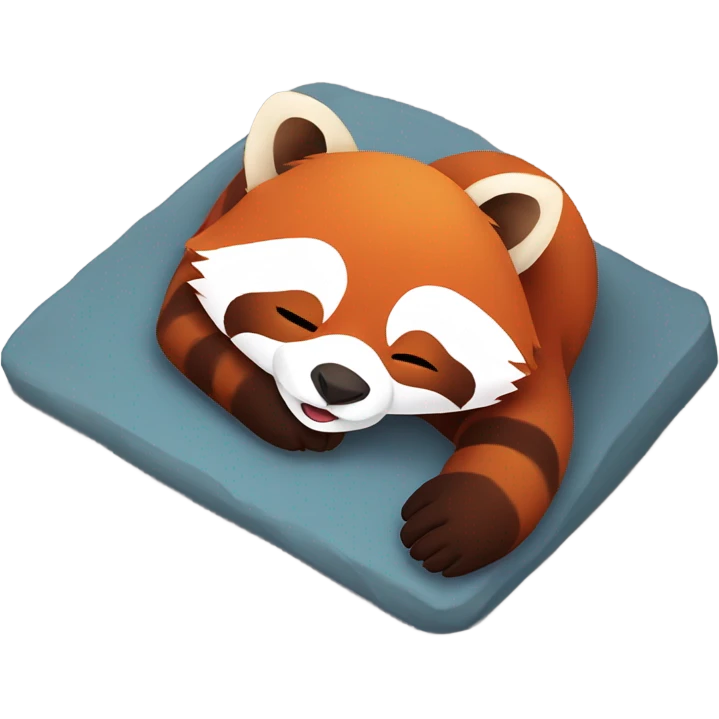 Red panda is sunbathing  emoji