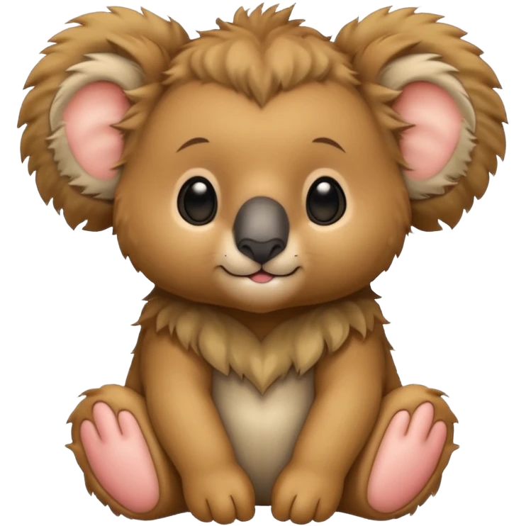 a lions hair on a Baby koala bear  emoji