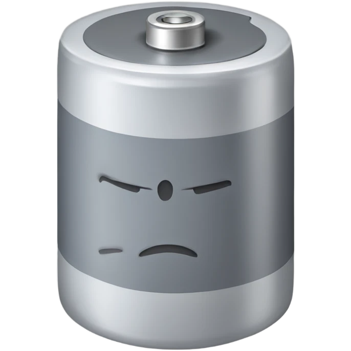 Gray battery  emoji
