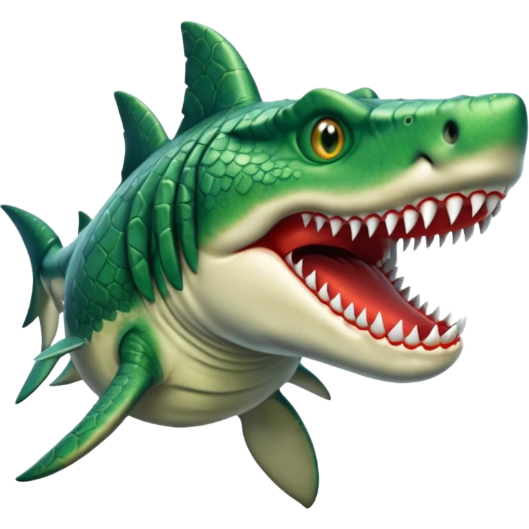 shark/croc combined emoji