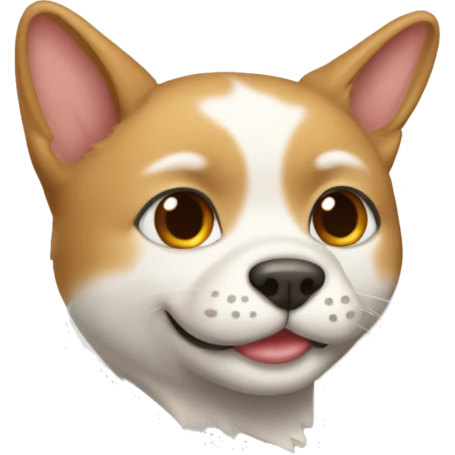 perro blanquito como un gato emoji