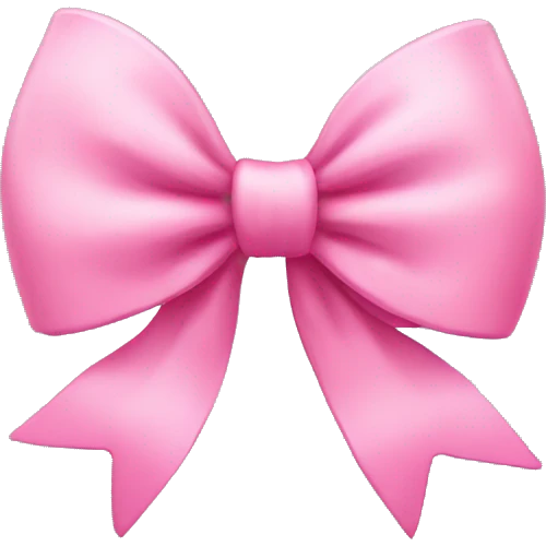 Cute pink bow emoji