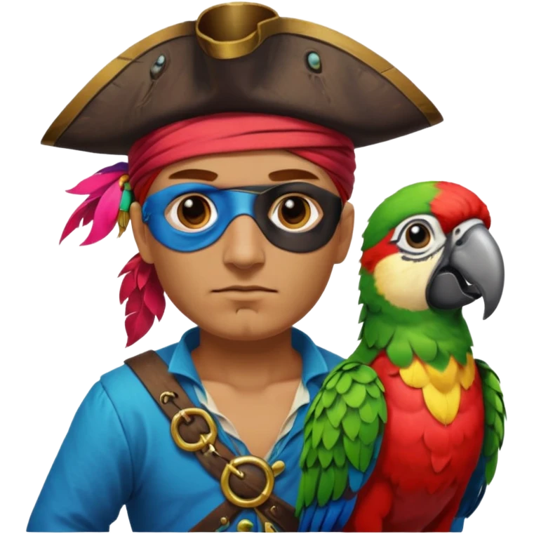pirate and parrot emoji