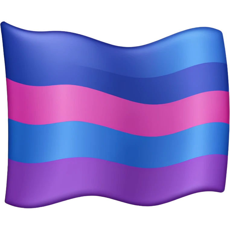 Bisexual flag pink purple then blue emoji