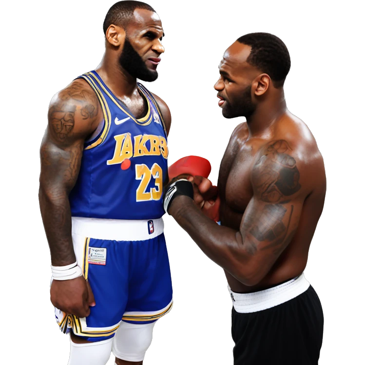 lebron paying mike tyson in his prime to box bronny james.  bronny james losses emoji