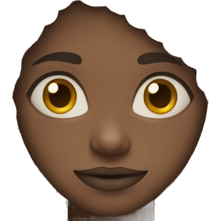 black skin mouth close brown snake hair emoji