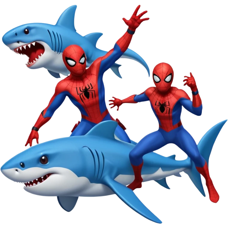 Spider-Man shark dinosaur emoji