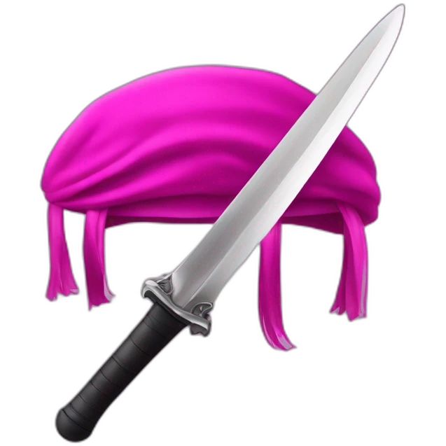 Épée magique fushia et noir magique emoji