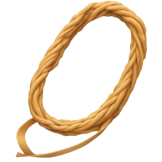 one simple rubber band the is being stretched slightly  emoji