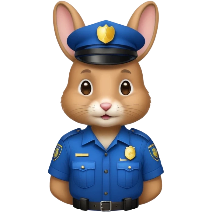 rabbit in police uniform emoji