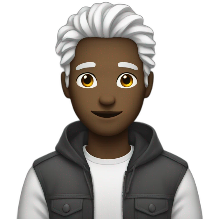 23 years old men with white hair, with a septum emoji