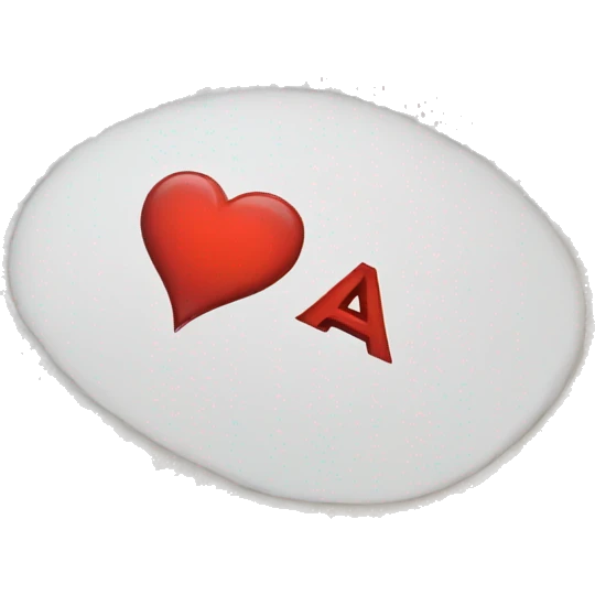 heart with the letter A in the middle emoji