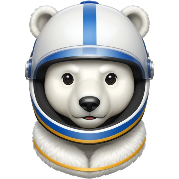 polar bear f1 driver  emoji