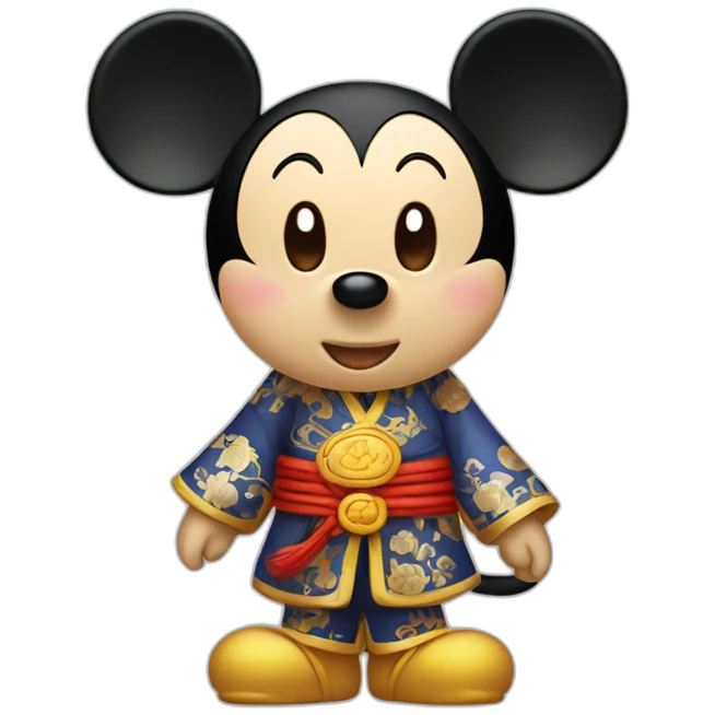 Chinese style Mickey emoji