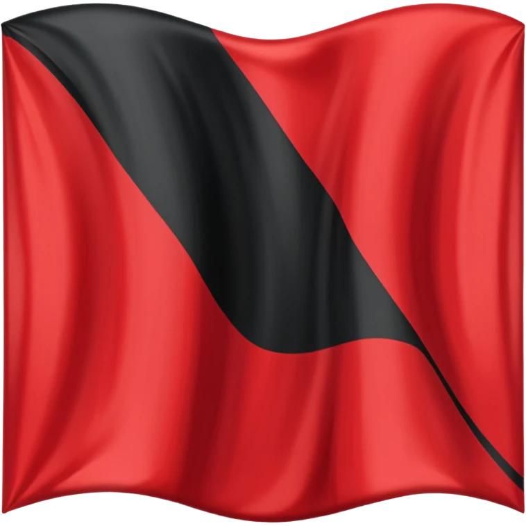 Schwarz weiß rote Fahne  emoji