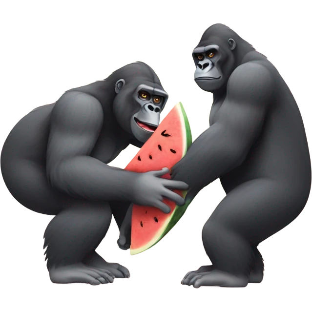 gorilla with chicken and watermelon  emoji