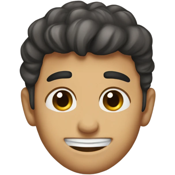 make this emoji 😃 but the left eye is twitching a little but emoji