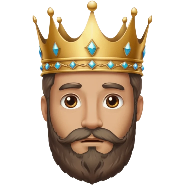 brown bearded king emoji
