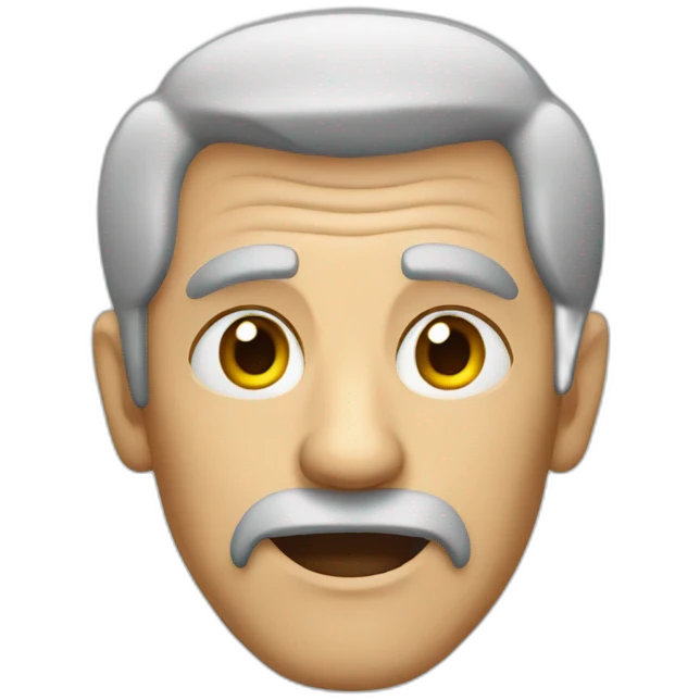 old man, evil eyes, gray hair emoji