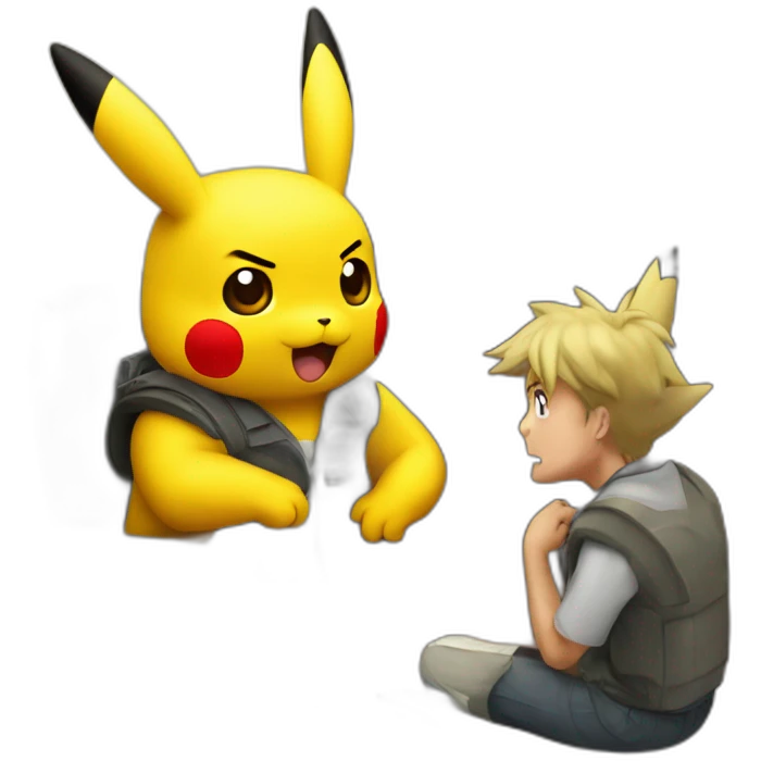 Pikachu interrogation emoji