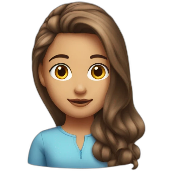 Half up half down hair girl emoji