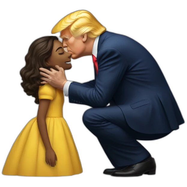 trump kissing his daughter, positivity, inclusiveness emoji