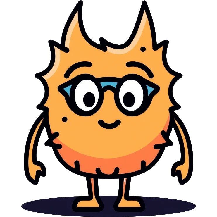 digital monster creature with big eyes and distinctive features emoji