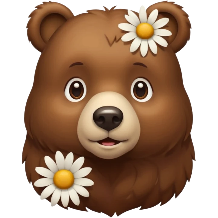 bear with daisy  emoji