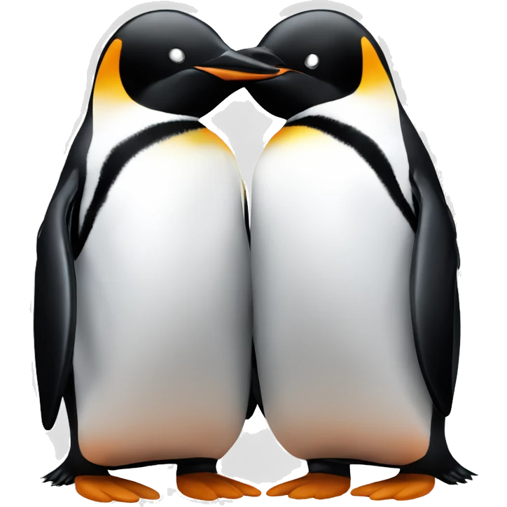 2 penguins in love emoji