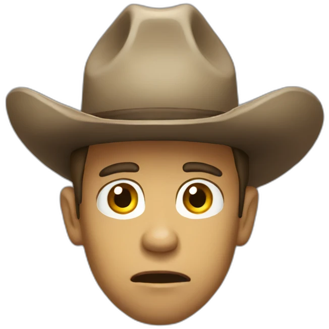 confusion cowboy emoji