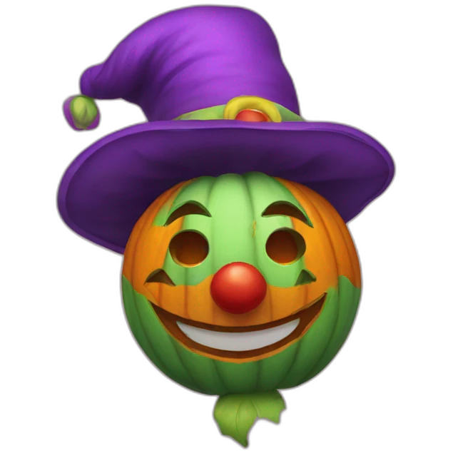 pumpkin good clown emoji
