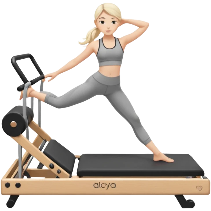 pilates reformer girl with alo clothes  emoji