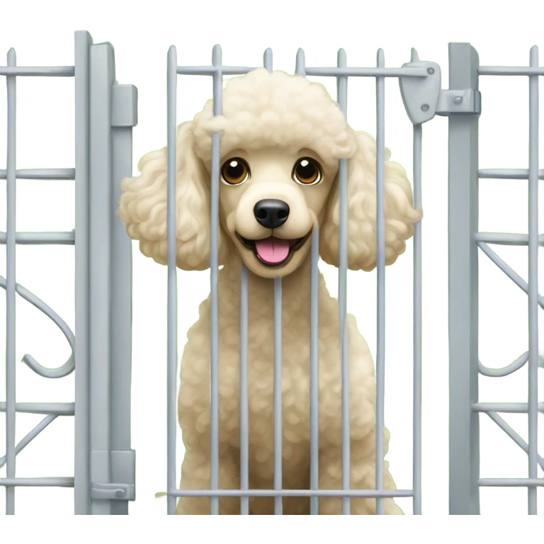 Dog leaving gate poodle emoji