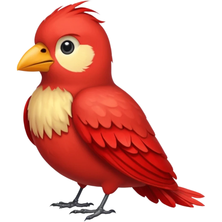 bird in red front view  emoji