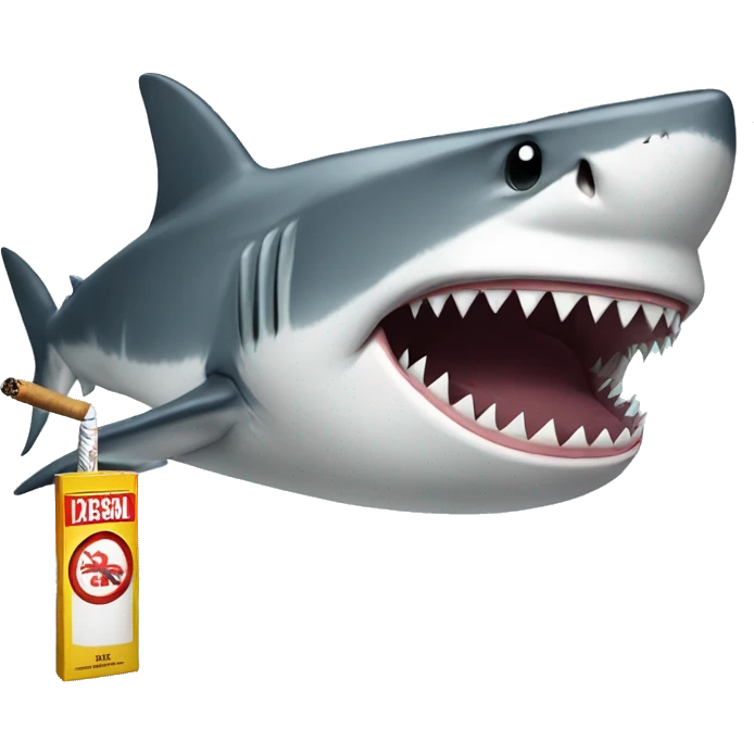 Shark with a cigaret  emoji