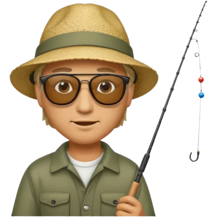 
man sitting fishing emoji