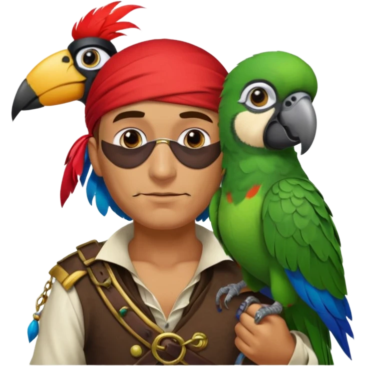 pirate and parrot emoji