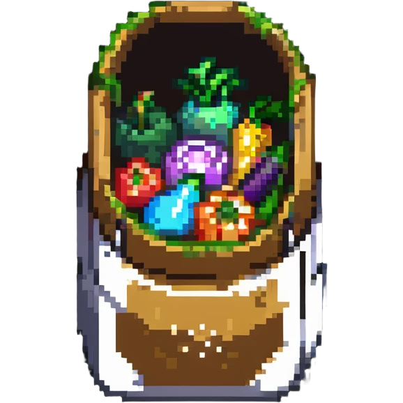 a bag of vegetables emoji