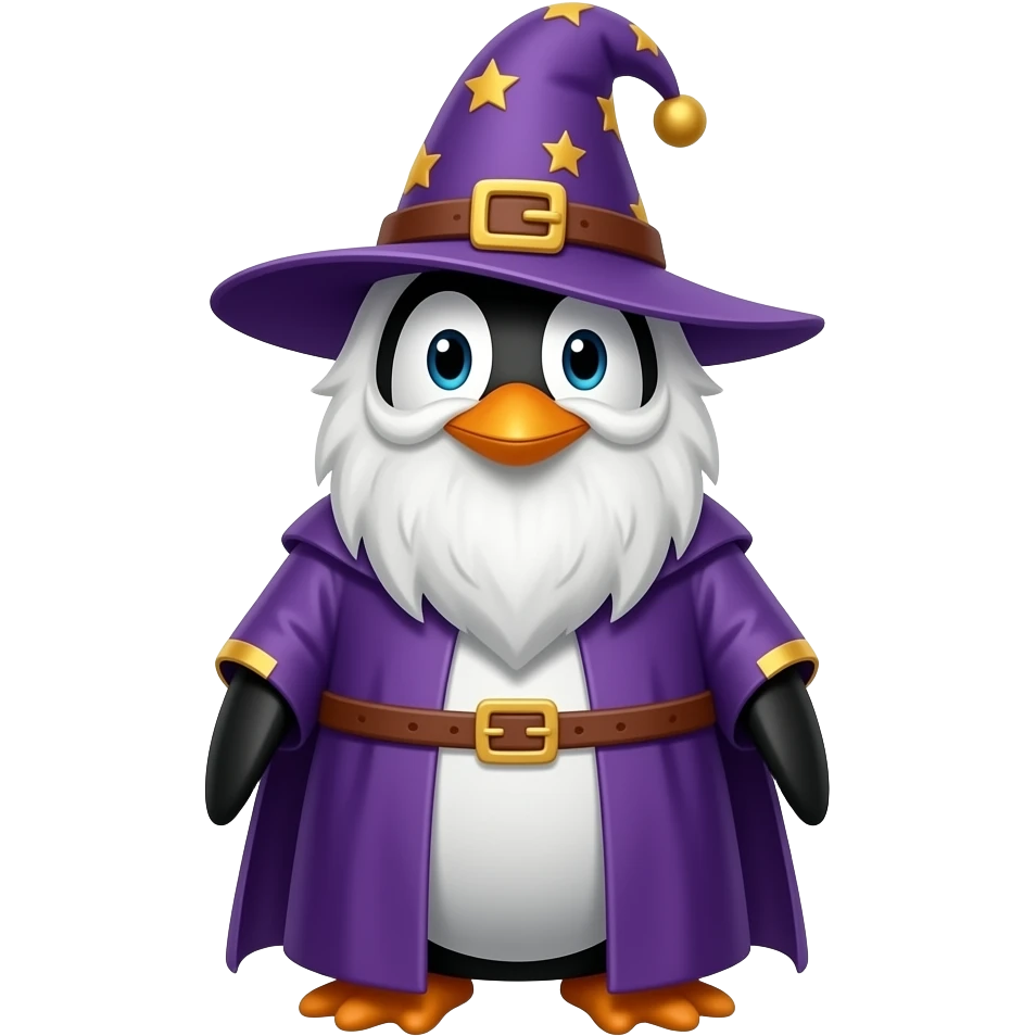 Penguin Wizard emoji