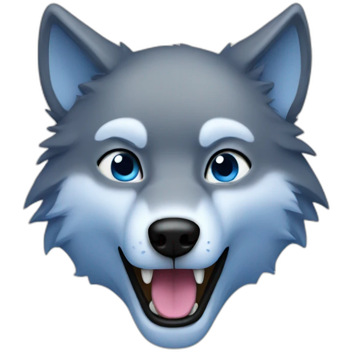 Blue wolf emoji