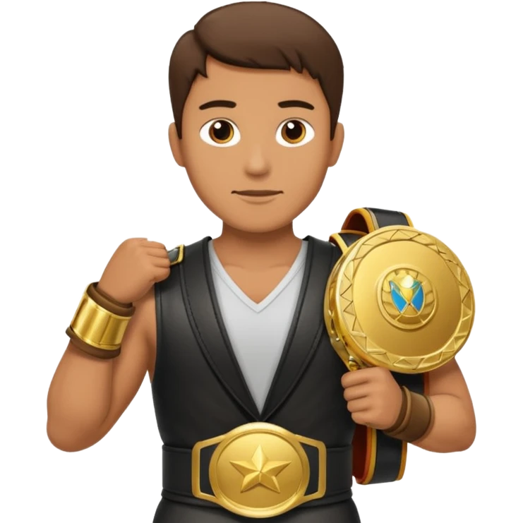 champ 2 belt w man emoji