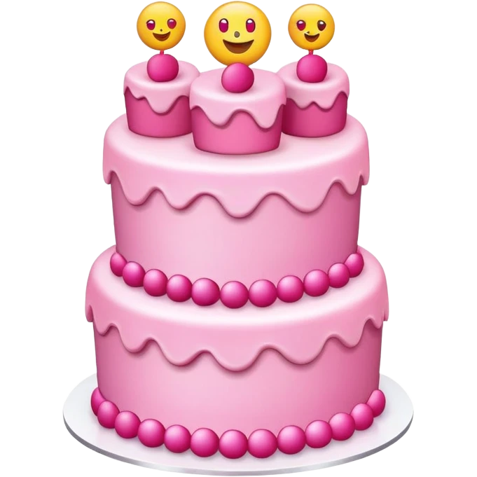 Pink emojis and cake and buldaks
 emoji
