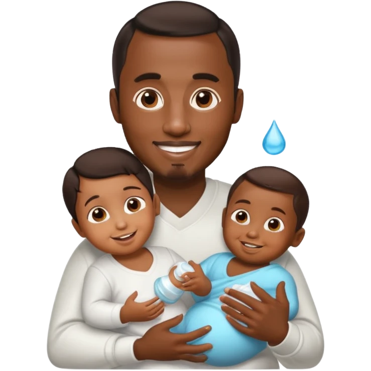 p diddy holding baby oil and a child emoji