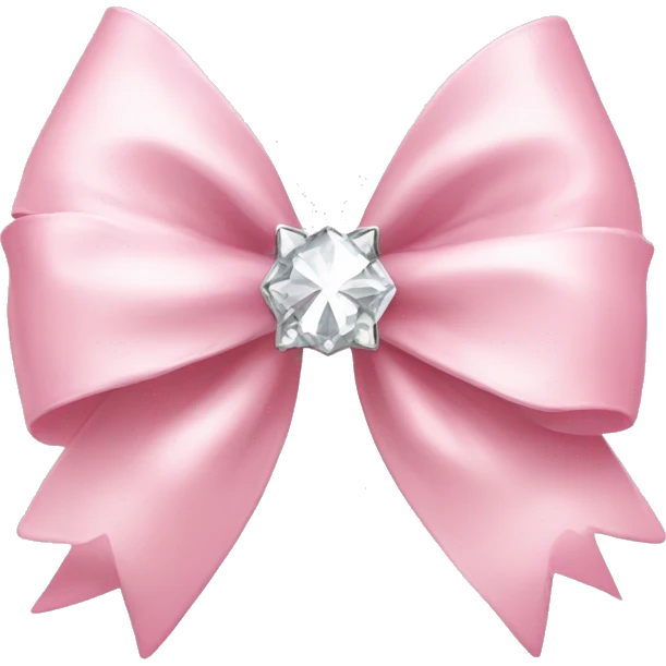 light pink bow with diamonds emoji