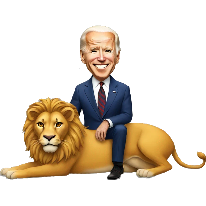 biden on a lion emoji