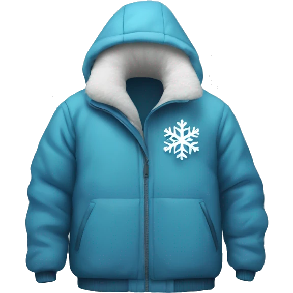 A winter jacket with snowflake emoji