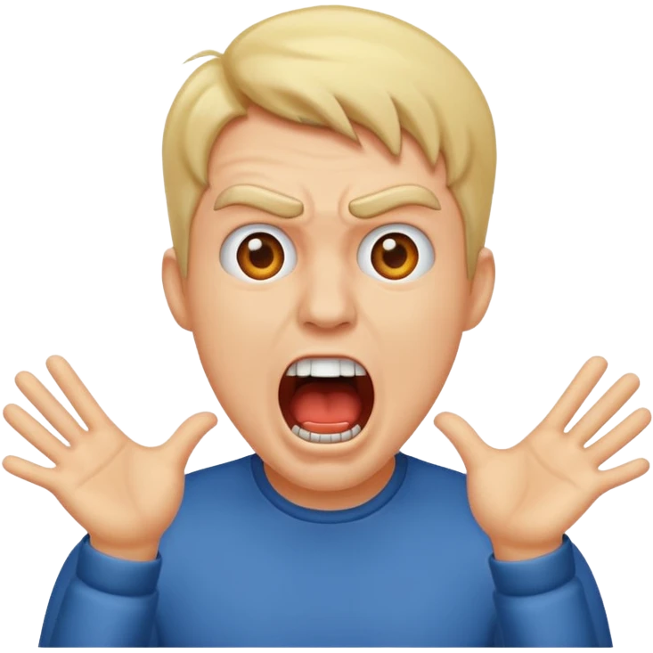 Guy screaming  emoji