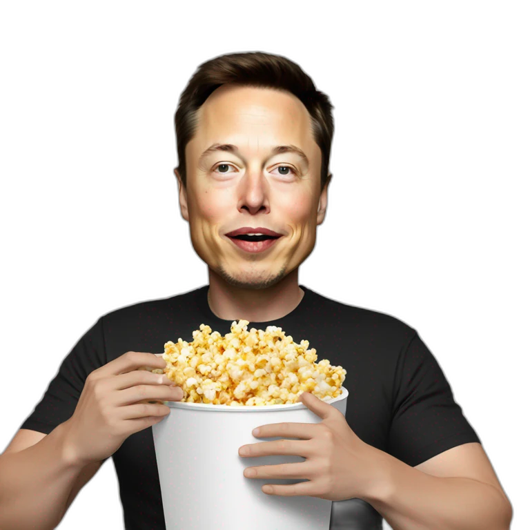 elon musk eating popcorn emoji