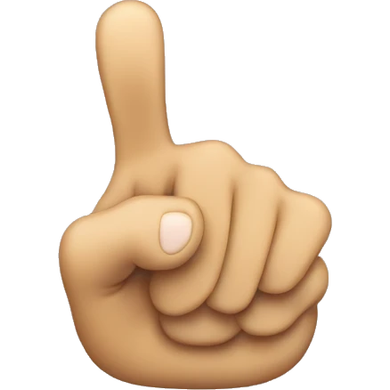 Emoji pointing to the right with his hand, let's make it a little funny emoji